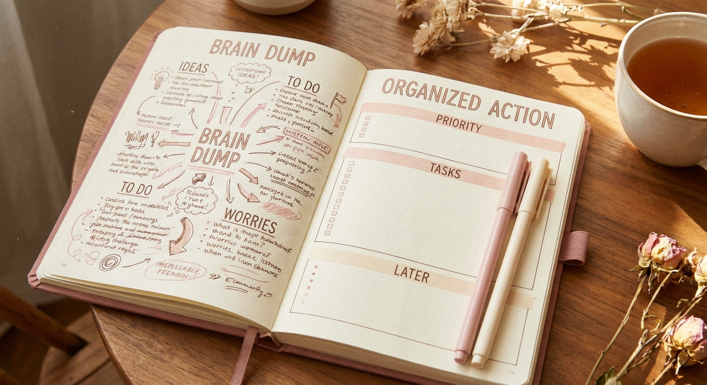 ADHD Focus Planner showing clean daily layout with large text