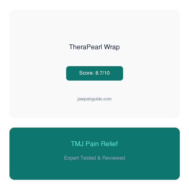 Heated jaw wrap with cold gel insert for TMJ heat and cold therapy