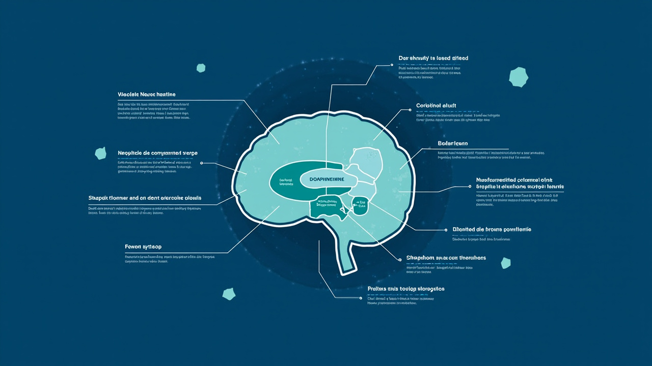 Neuroscience infographic showing dopamine and norepinephrine pathways in the brain with increased activity during and after exercise