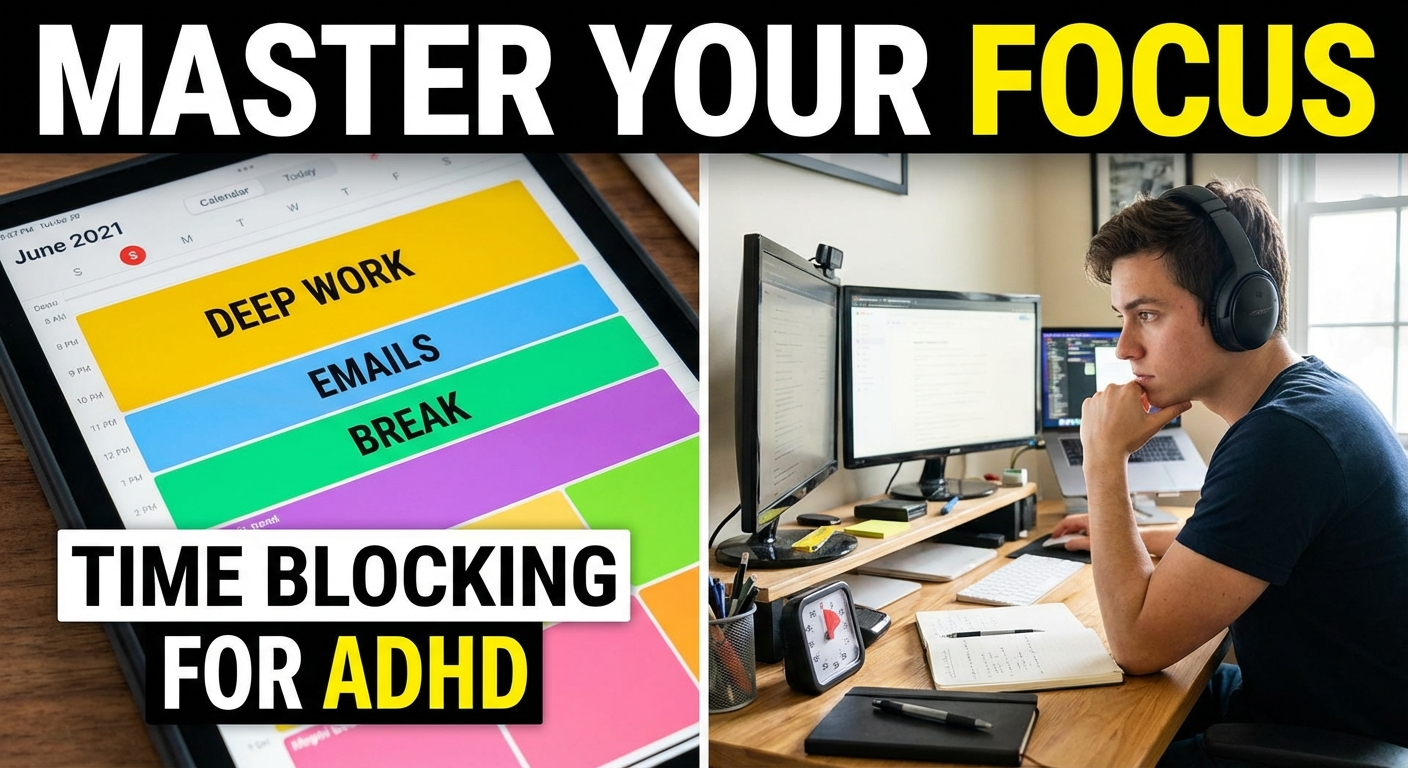 Time blocking for ADHD video guide — watch the system in action