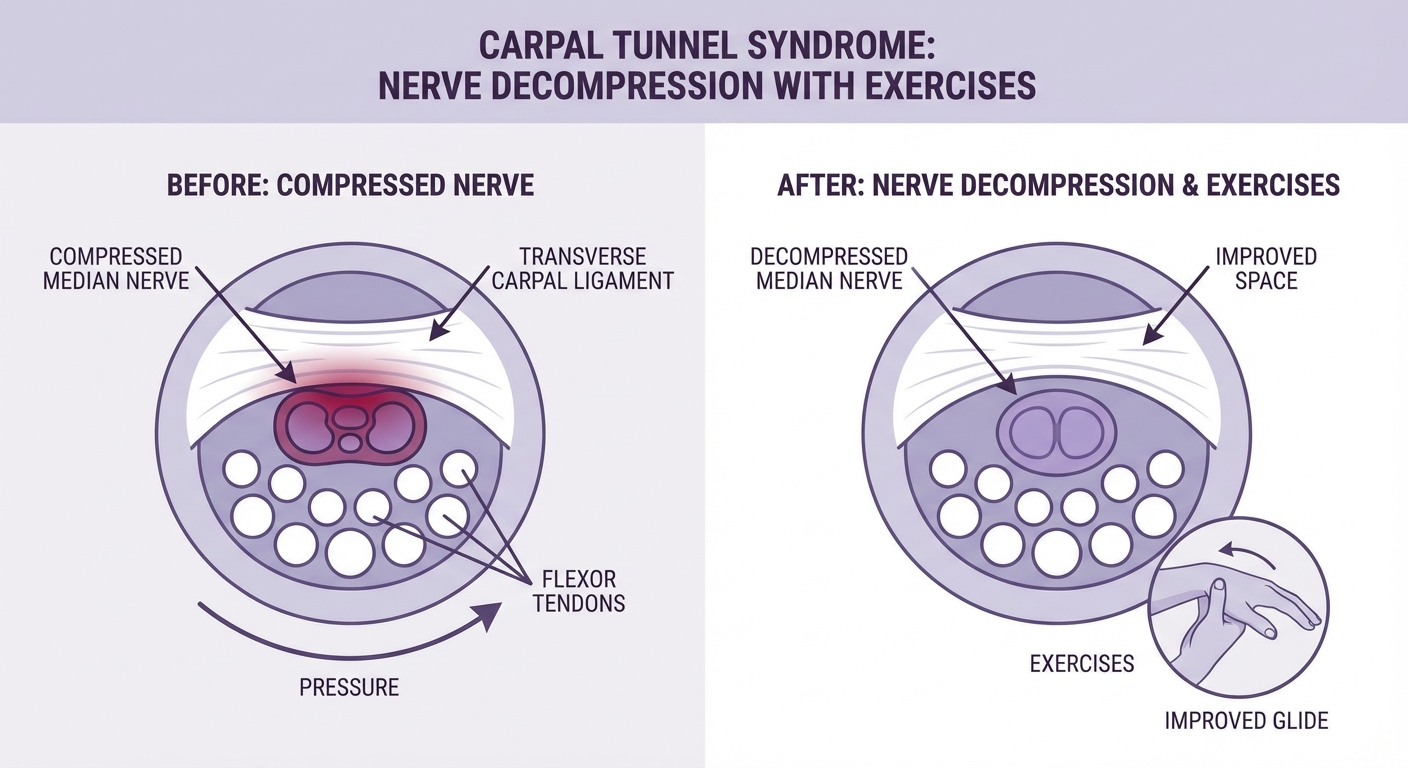 Medical infographic: A photograph showing a person's forearm resting on a desk, demonstrati