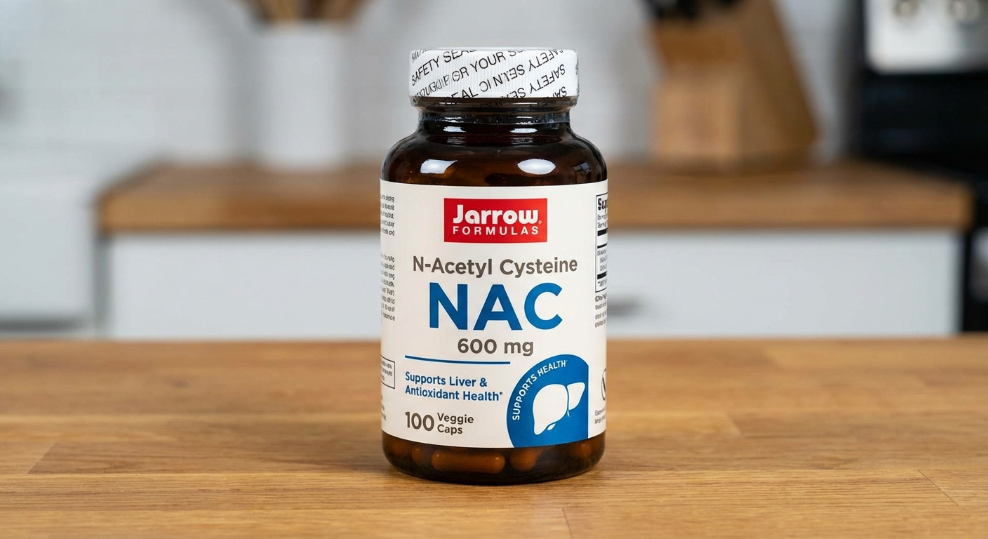 Jarrow Formulas N-Acetyl Cysteine supplement bottle